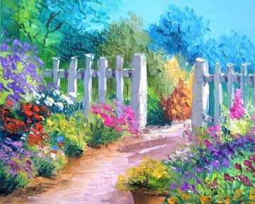 Landscapes Painting - yxf042bE BT garden